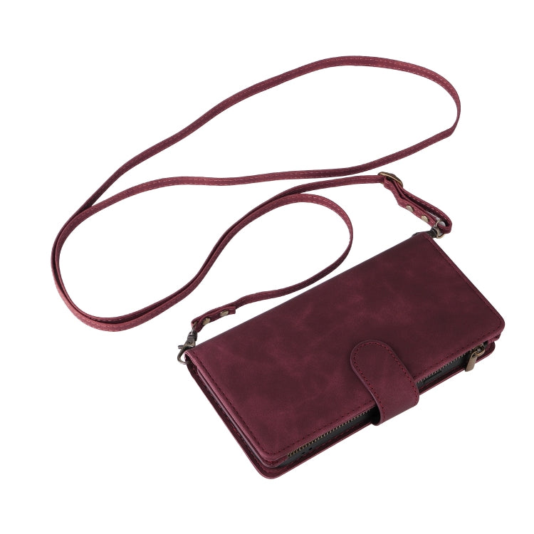 For Google Pixel 9 Pro Multifunctional Multi-Card Wallet Phone Leather Case(Wine Red) - Google Cases by PMC TechLife | Online Shopping South Africa | PMC TechLife | Buy Now Pay Later Mobicred