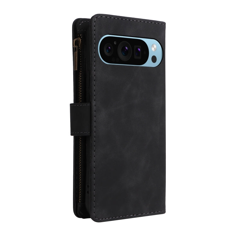For Google Pixel 9 Multifunctional Multi-Card Wallet Phone Leather Case(Black) - Google Cases by PMC TechLife | Online Shopping South Africa | PMC TechLife | Buy Now Pay Later Mobicred
