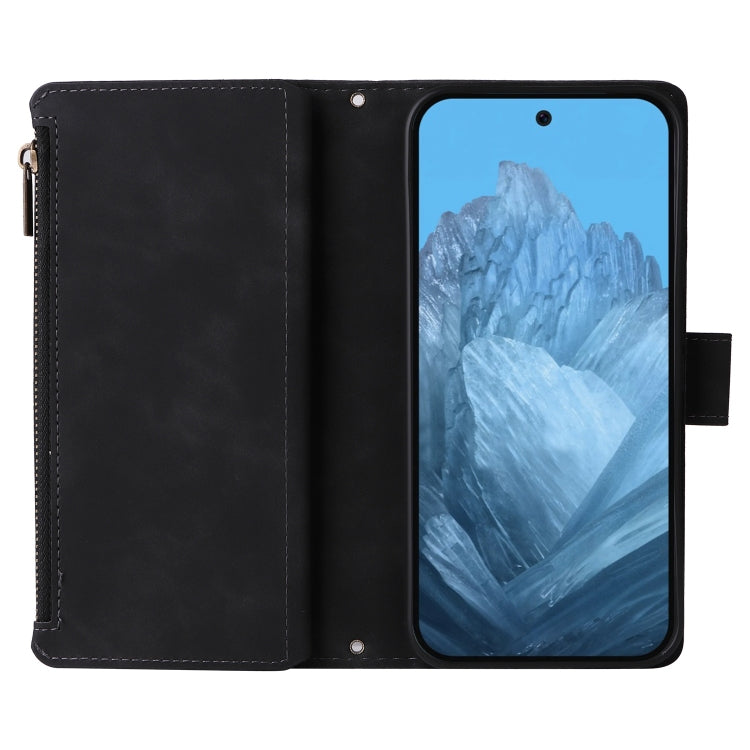 For Google Pixel 9 Multifunctional Multi-Card Wallet Phone Leather Case(Black) - Google Cases by PMC TechLife | Online Shopping South Africa | PMC TechLife | Buy Now Pay Later Mobicred