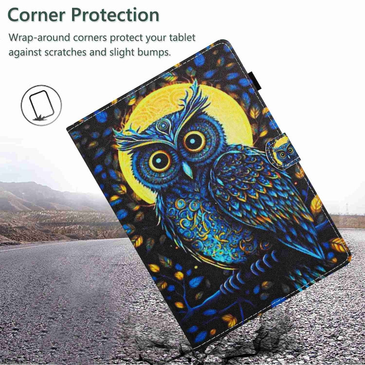 For 10 inch Painted Pattern Stitching Leather Tablet Case(Moonlight Eagle) - 10 - 11 inch by PMC TechLife | Online Shopping South Africa | PMC TechLife | Buy Now Pay Later Mobicred