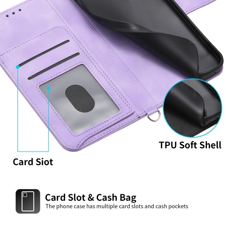For Google Pixel 9 Pro Skin-feel Flowers Embossed Wallet Leather Phone Case(Purple) - Google Cases by PMC TechLife | Online Shopping South Africa | PMC TechLife | Buy Now Pay Later Mobicred