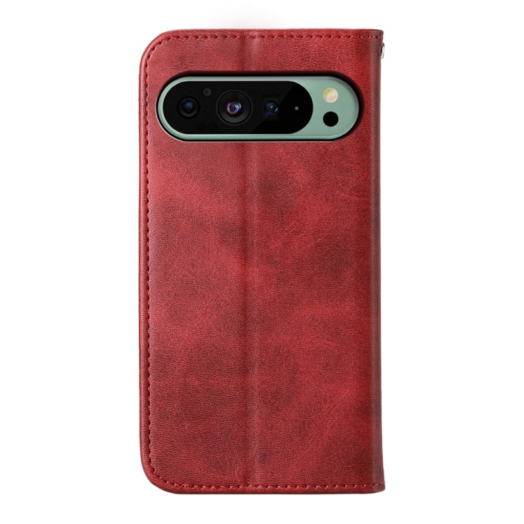 For Google Pixel 9 Cubic Grid Calf Texture Magnetic Leather Phone Case(Red) - Google Cases by PMC TechLife | Online Shopping South Africa | PMC TechLife | Buy Now Pay Later Mobicred