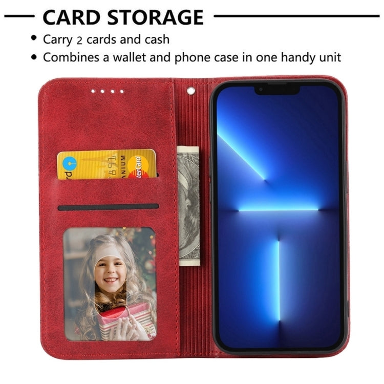 For Google Pixel 9 Pro Cubic Grid Calf Texture Magnetic Leather Phone Case(Red) - Google Cases by PMC TechLife | Online Shopping South Africa | PMC TechLife | Buy Now Pay Later Mobicred