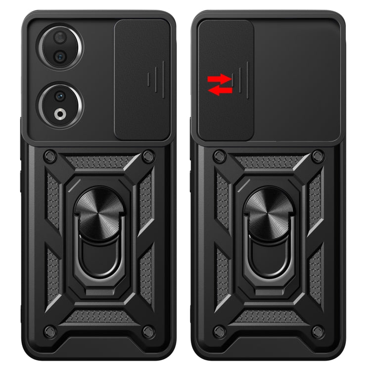 For Honor 90 5G Sliding Camera Cover Design TPU+PC Phone Case(Red) - Honor Cases by PMC TechLife | Online Shopping South Africa | PMC TechLife | Buy Now Pay Later Mobicred