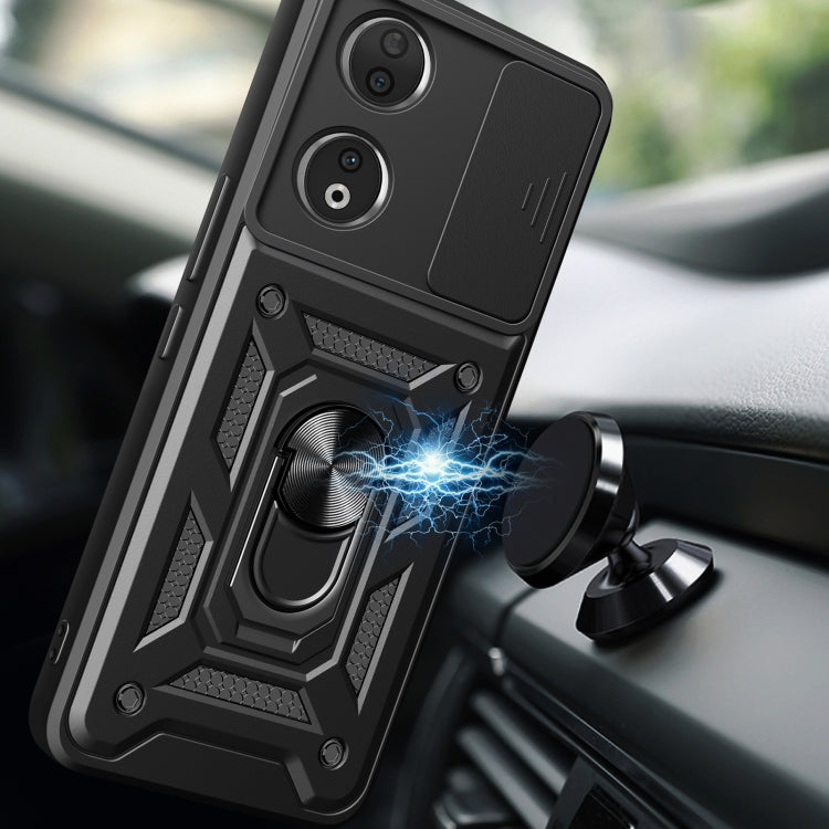 For Honor 90 5G Sliding Camera Cover Design TPU+PC Phone Case(Silver) - Honor Cases by PMC TechLife | Online Shopping South Africa | PMC TechLife | Buy Now Pay Later Mobicred