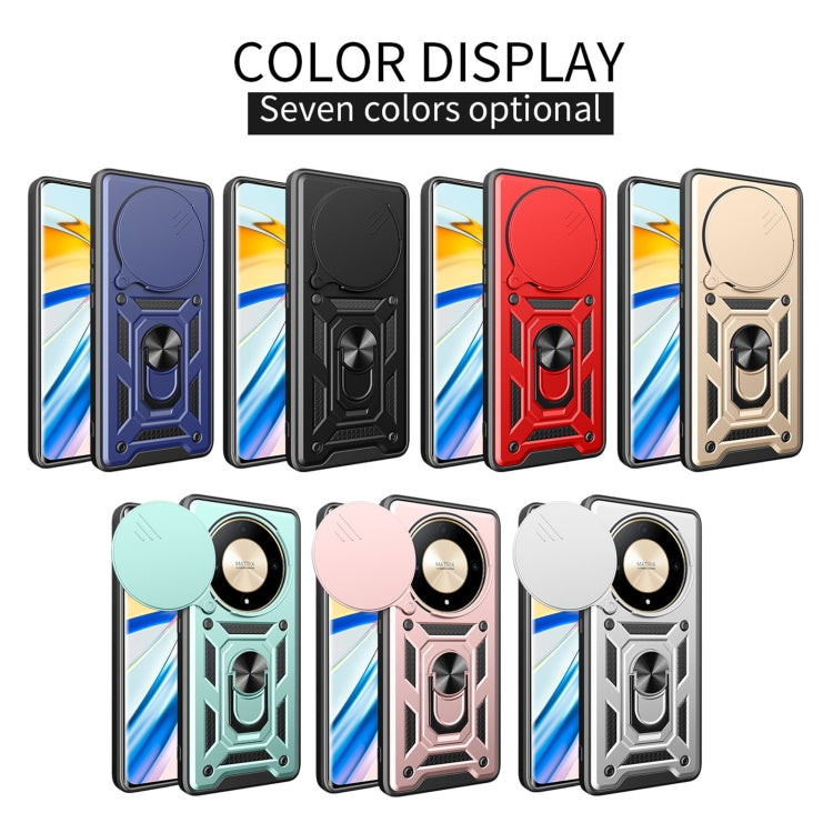 For Honor X9b Sliding Camera Cover Design TPU+PC Phone Case(Silver) - Honor Cases by PMC TechLife | Online Shopping South Africa | PMC TechLife | Buy Now Pay Later Mobicred