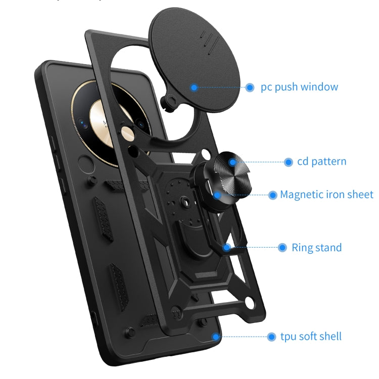 For Honor X9b Sliding Camera Cover Design TPU+PC Phone Case(Silver) - Honor Cases by PMC TechLife | Online Shopping South Africa | PMC TechLife | Buy Now Pay Later Mobicred