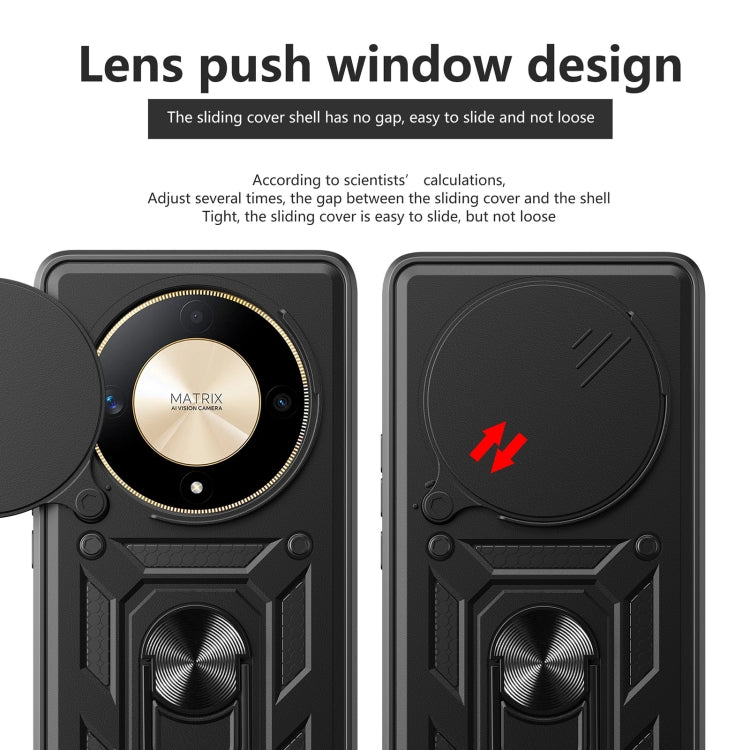 For Honor X9b Sliding Camera Cover Design TPU+PC Phone Case(Silver) - Honor Cases by PMC TechLife | Online Shopping South Africa | PMC TechLife | Buy Now Pay Later Mobicred