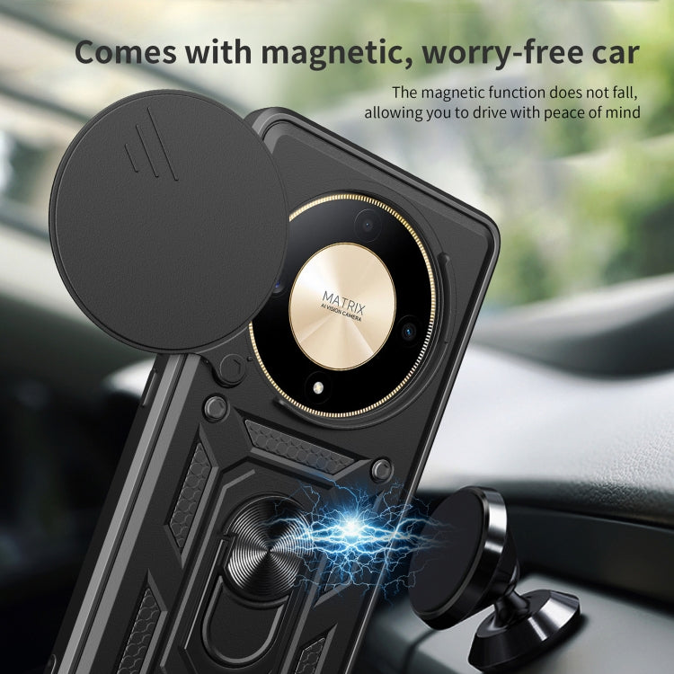 For Honor X9b Sliding Camera Cover Design TPU+PC Phone Case(Silver) - Honor Cases by PMC TechLife | Online Shopping South Africa | PMC TechLife | Buy Now Pay Later Mobicred