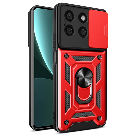 For Honor X8b Sliding Camera Cover Design TPU+PC Phone Case(Red) - Honor Cases by PMC Jewellery | Online Shopping South Africa | PMC Jewellery | Buy Now Pay Later Mobicred