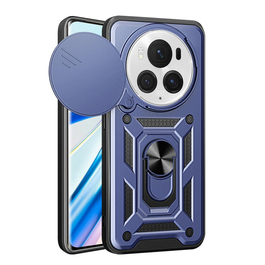 For Honor Magic6 Pro Sliding Camera Cover Design TPU+PC Phone Case(Blue) - Honor Cases by PMC Jewellery | Online Shopping South Africa | PMC Jewellery | Buy Now Pay Later Mobicred