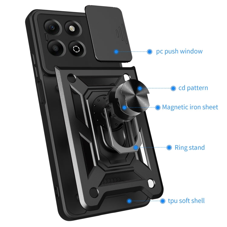 For Honor X6b 4G Sliding Camera Cover Design TPU+PC Phone Case(Green) - free shipping - PMC TechLife - Order now!