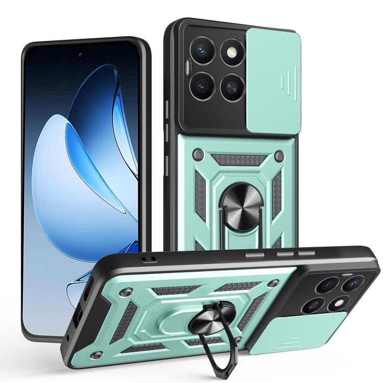 For Honor X8c 4G Sliding Camera Cover Design TPU+PC Phone Case(Green) - free shipping - PMC TechLife - Order now!
