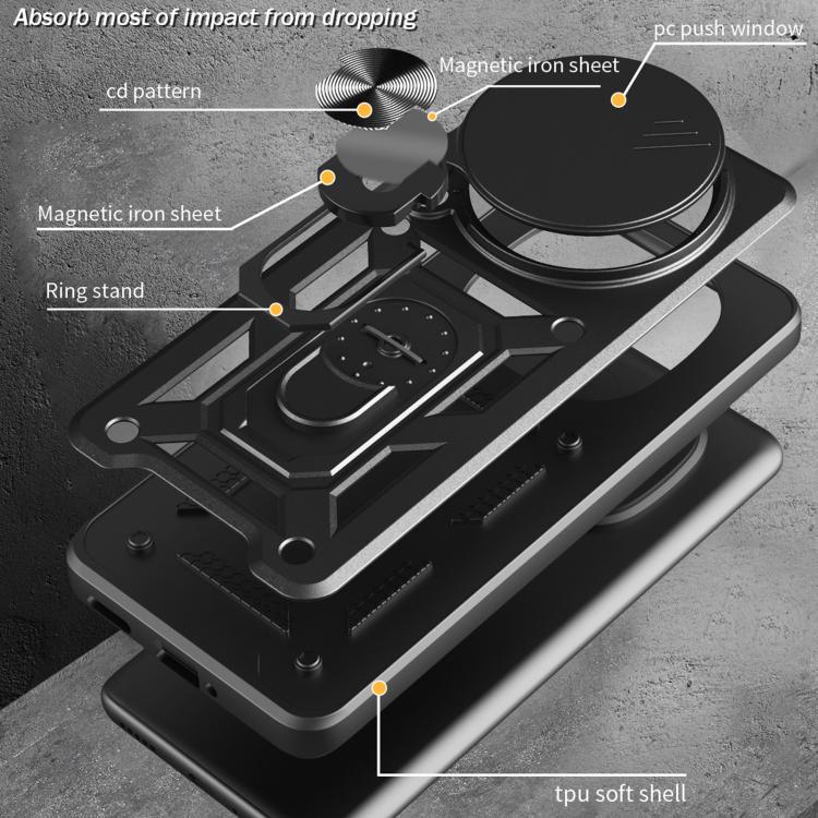 For Honor Magic7 Pro Sliding Camera Cover Design TPU+PC Phone Case(Silver) - free shipping - PMC TechLife - Order now!