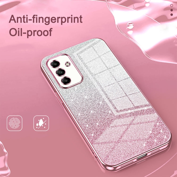 For Samsung Galaxy S22 5G Gradient Glitter Powder Electroplated Phone Case(Gold) - Galaxy S22 5G Cases by PMC TechLife | Online Shopping South Africa | PMC TechLife