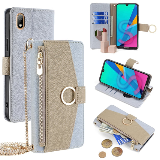 For Huawei Y5 2019 / Honor 8S Crossbody Litchi Texture Leather Phone Case(Blue) - Huawei Cases by PMC Jewellery | Online Shopping South Africa | PMC Jewellery | Buy Now Pay Later Mobicred