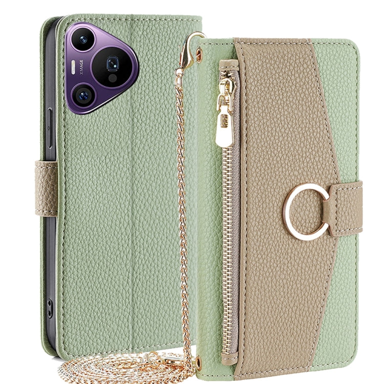 For Huawei Pura 70 Pro / 70 Pro+ 5G Crossbody Litchi Texture Leather Phone Case(Green) - Huawei Cases by PMC Jewellery | Online Shopping South Africa | PMC Jewellery | Buy Now Pay Later Mobicred