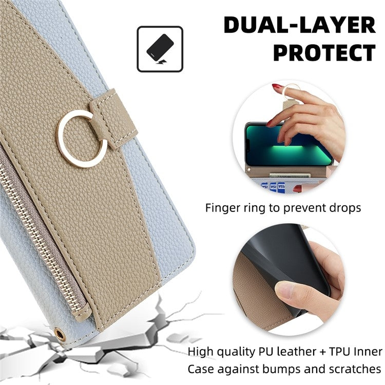 For OnePlus 9R Crossbody Litchi Texture Leather Phone Case(Blue) - free shipping - PMC TechLife - Order now!