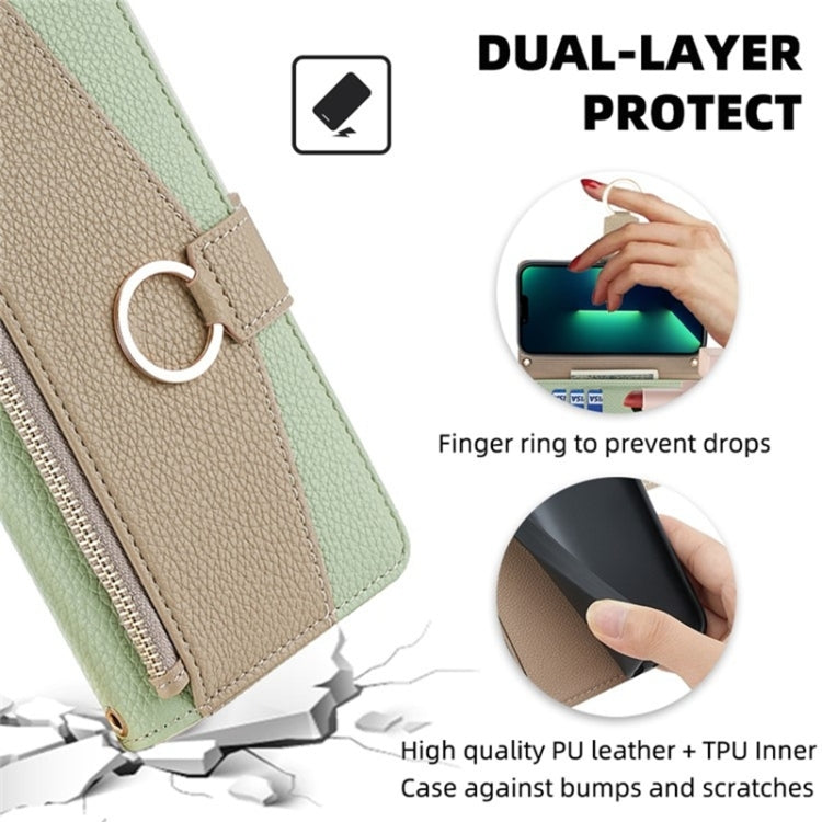 For OnePlus 9 Crossbody Litchi Texture Leather Phone Case(Green) - OnePlus Cases by PMC TechLife | Online Shopping South Africa | PMC TechLife | Buy Now Pay Later Mobicred
