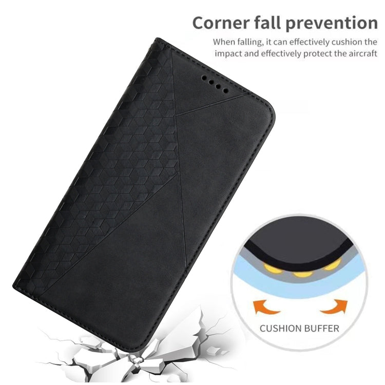 For Tecno Spark Go 2024 / POP 8 Diamond Splicing Skin Feel Magnetic Leather Phone Case(Black) - Tecno Cases by PMC Jewellery | Online Shopping South Africa | PMC Jewellery | Buy Now Pay Later Mobicred