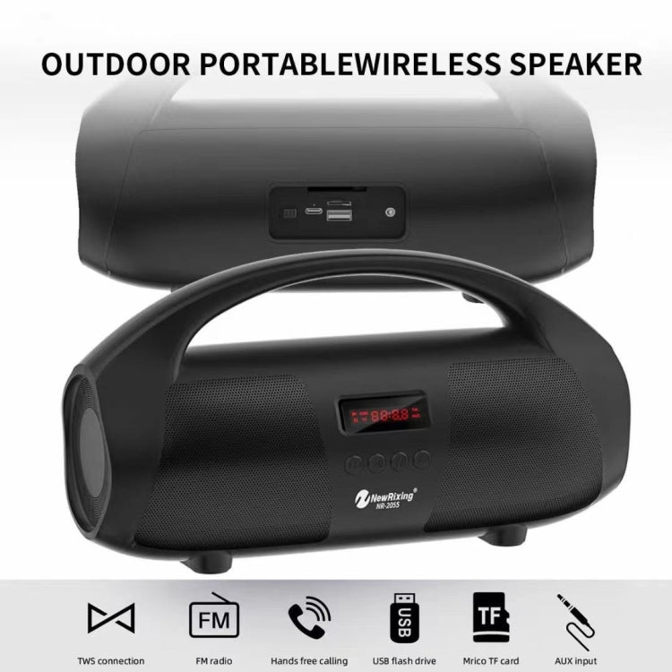 NewRixing NR2055 Wireless Portable TWS Bluetooth Speaker with Microphone(Red) - free shipping - PMC Jewellery - Order now!