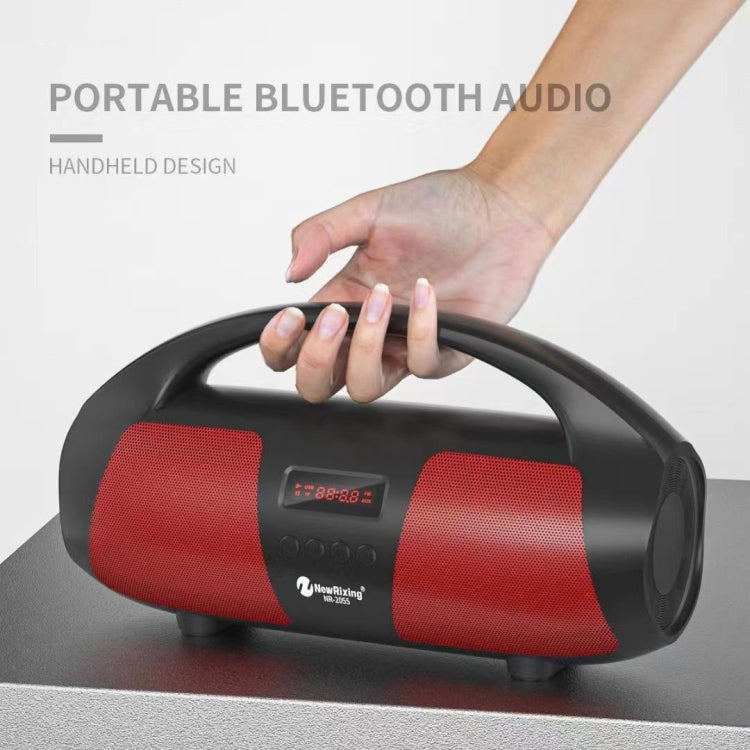 NewRixing NR2055 Wireless Portable TWS Bluetooth Speaker with Microphone(Red) - free shipping - PMC Jewellery - Order now!