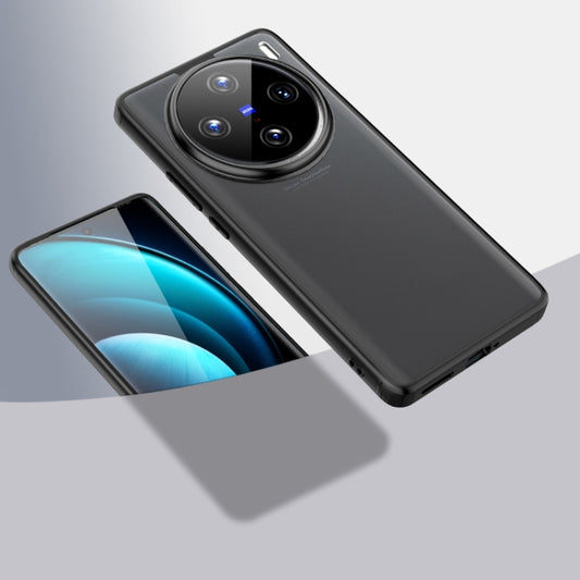 For vivo X100 Pro Armor Clear TPU Hybrid PC Phone Case(Matte Black) - X100 Pro Cases by PMC Jewellery | Online Shopping South Africa | PMC Jewellery | Buy Now Pay Later Mobicred