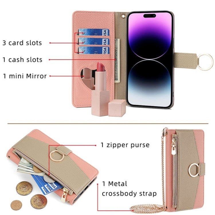 For Meizu Note 9 Crossbody Litchi Texture Leather Phone Case(Pink) - Meizu by PMC TechLife | Online Shopping South Africa | PMC TechLife | Buy Now Pay Later Mobicred
