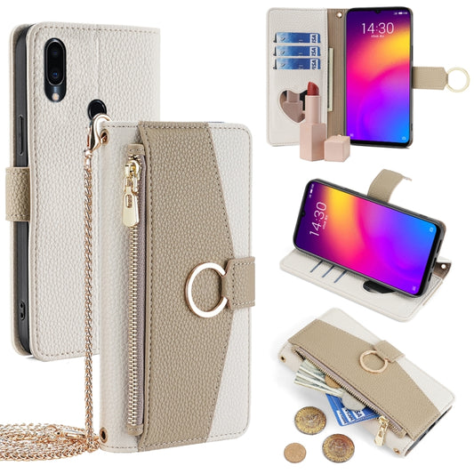 For Meizu Note 9 Crossbody Litchi Texture Leather Phone Case(White) - Meizu by PMC Jewellery | Online Shopping South Africa | PMC Jewellery | Buy Now Pay Later Mobicred