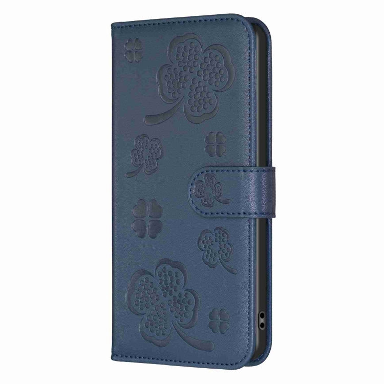 For Xiaomi 13 Ultra Four-leaf Embossed Leather Phone Case(Blue) - 13 Ultra Cases by PMC Jewellery | Online Shopping South Africa | PMC Jewellery | Buy Now Pay Later Mobicred