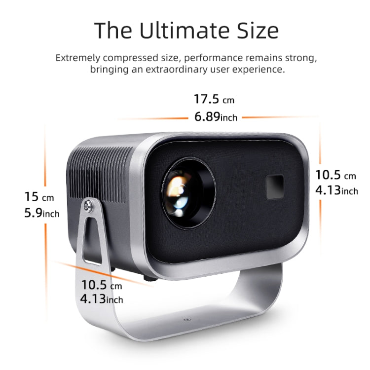 A003 150 Lumens 1280x720P 360 Degree Rotating LED Mini Android Projector, Specification:AU Plug - LED Projector by PMC TechLife | Online Shopping South Africa | PMC TechLife | Buy Now Pay Later Mobicred