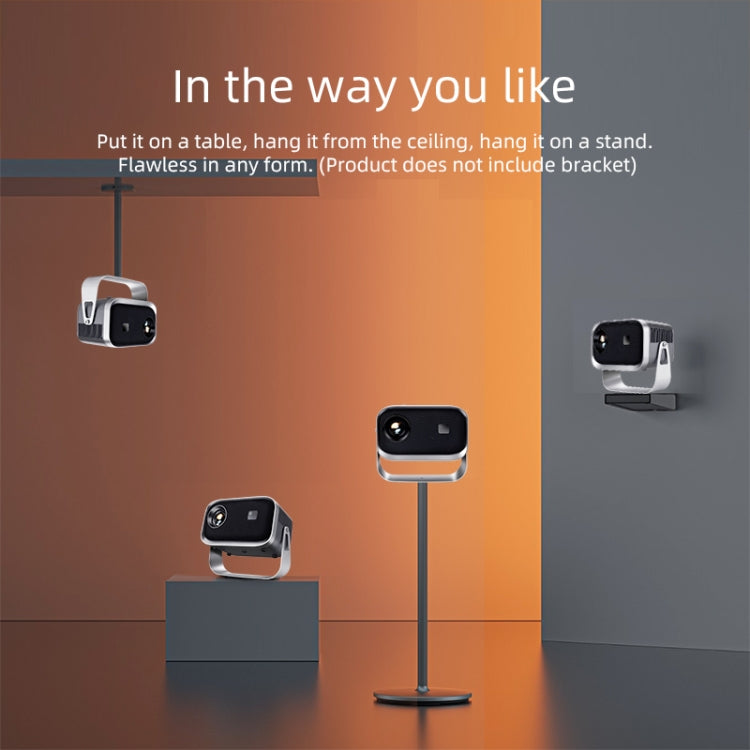 A003 150 Lumens 1280x720P 360 Degree Rotating LED Mini Android Projector, Specification:AU Plug - LED Projector by PMC TechLife | Online Shopping South Africa | PMC TechLife | Buy Now Pay Later Mobicred