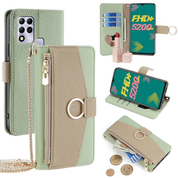 For Infinix Hot 11 Russian Version Crossbody Litchi Texture Leather Phone Case(Green) - free shipping - PMC TechLife - Order now!