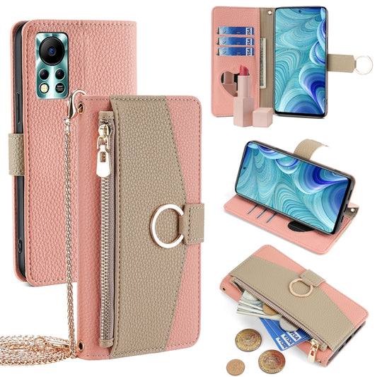 For Infinix Hot 11s NFC Crossbody Litchi Texture Leather Phone Case(Pink) - Infinix Cases by PMC Jewellery | Online Shopping South Africa | PMC Jewellery | Buy Now Pay Later Mobicred