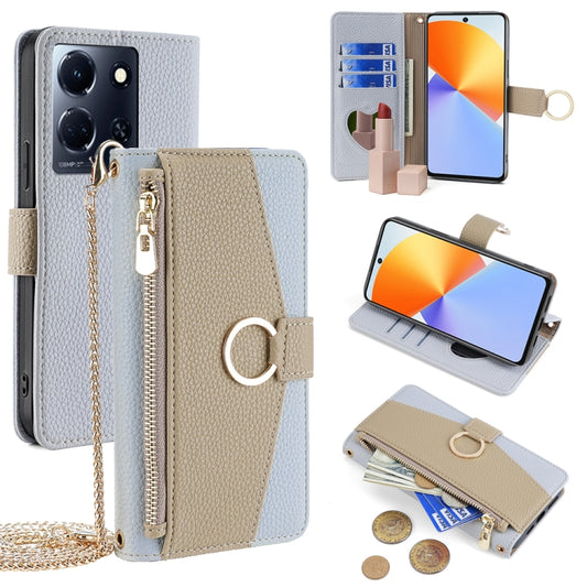 For Infinix Note 30 4G Crossbody Litchi Texture Leather Phone Case(Blue) - Infinix Cases by PMC Jewellery | Online Shopping South Africa | PMC Jewellery | Buy Now Pay Later Mobicred