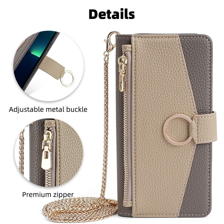 For Infinix Note 40 Pro 4G Crossbody Litchi Texture Leather Phone Case(Grey) - Infinix Cases by PMC TechLife | Online Shopping South Africa | PMC TechLife | Buy Now Pay Later Mobicred