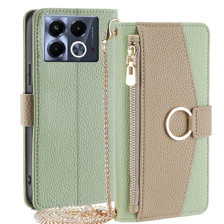 For Infinix Note 40 5G Crossbody Litchi Texture Leather Phone Case(Green) - Infinix Cases by PMC TechLife | Online Shopping South Africa | PMC TechLife | Buy Now Pay Later Mobicred