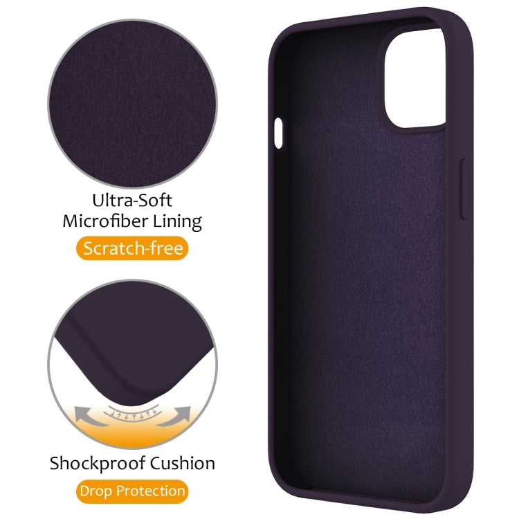 For iPhone 15 Plus MagSafe Magnetic Liquid Silicone Phone Case with Ring Holder(Purple) - iPhone 15 Plus Cases by PMC TechLife | Online Shopping South Africa | PMC TechLife