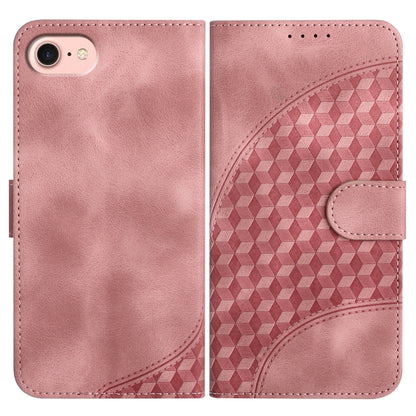 For iPhone SE 2024 YX0060 Elephant Head Embossed Phone Leather Case with Lanyard(Pink) - More iPhone Cases by PMC Jewellery | Online Shopping South Africa | PMC Jewellery | Buy Now Pay Later Mobicred