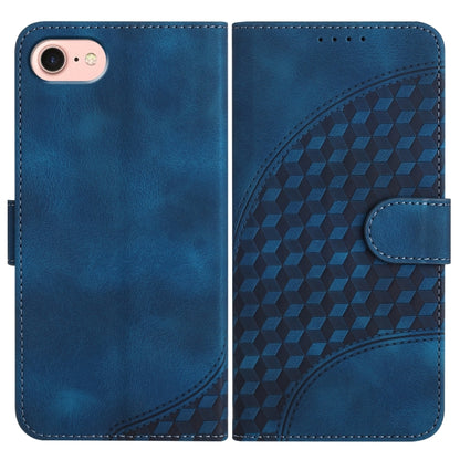 For iPhone SE 2024 YX0060 Elephant Head Embossed Phone Leather Case with Lanyard(Royal Blue) - More iPhone Cases by PMC Jewellery | Online Shopping South Africa | PMC Jewellery | Buy Now Pay Later Mobicred