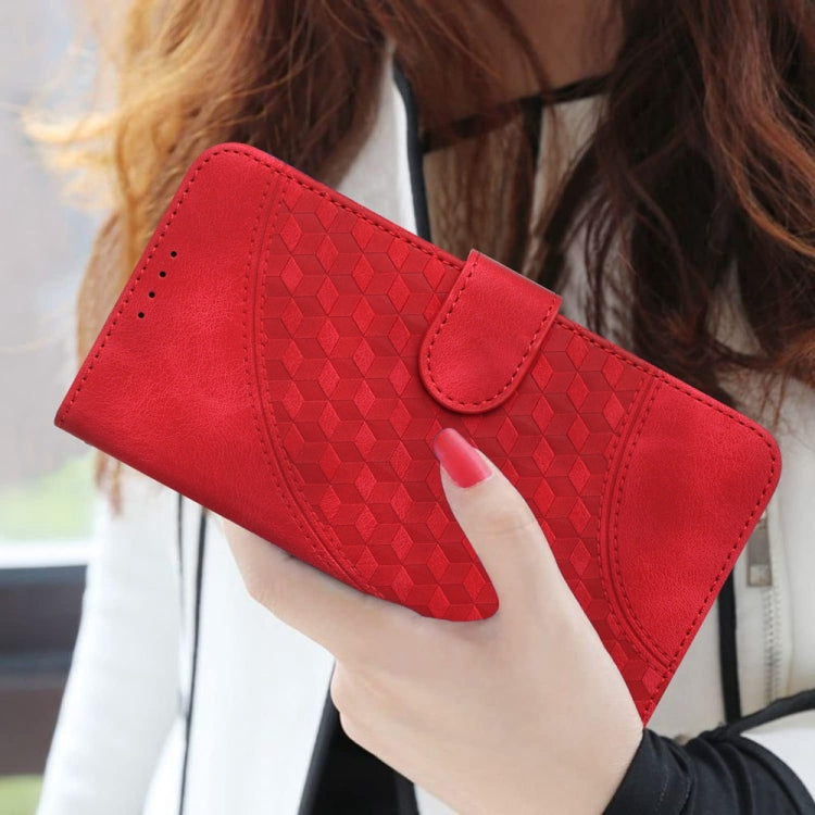 For iPhone 16 YX0060 Elephant Head Embossed Phone Leather Case with Lanyard(Red) - iPhone 16 Cases by PMC TechLife | Online Shopping South Africa | PMC TechLife | Buy Now Pay Later Mobicred