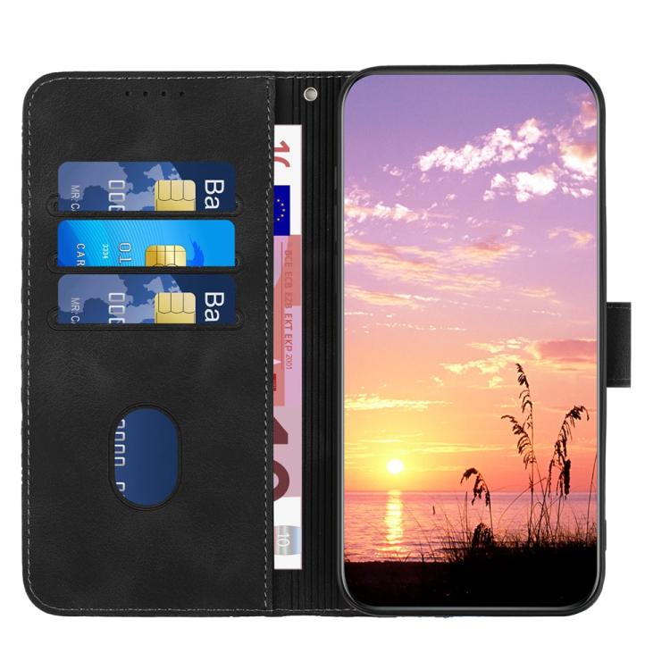 For iPhone 17 YX0060 Elephant Head Embossed Phone Leather Case with Lanyard(Black) - free shipping - PMc TechLife - Order now!