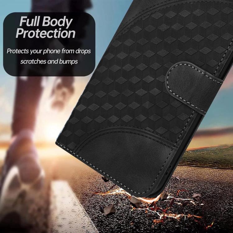 For iPhone 17 YX0060 Elephant Head Embossed Phone Leather Case with Lanyard(Black) - free shipping - PMc TechLife - Order now!