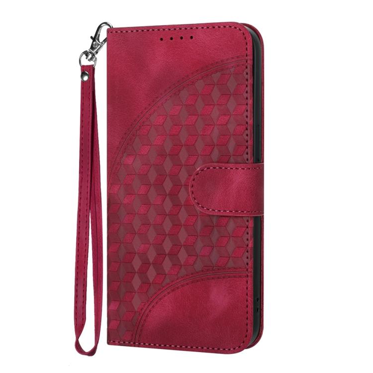 For iPhone 17 Pro Max YX0060 Elephant Head Embossed Phone Leather Case with Lanyard(Rose Red) - free shipping - PMc TechLife - Order now!