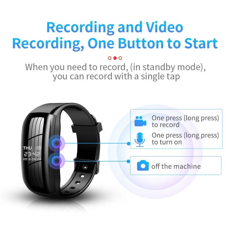 JNN D5 HD Noise Reduction Smart Recording Electronic Bracelet, Capacity:128GB - Recording Pen by JNN | Online Shopping South Africa | PMC TechLife | Buy Now Pay Later Mobicred