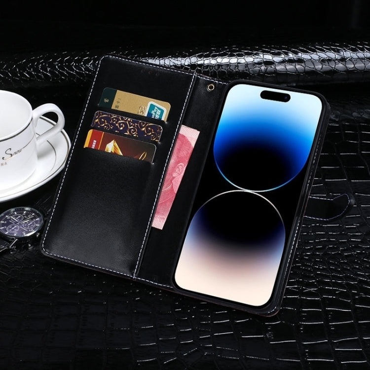 For Nothing Phone 2 idewei Crocodile Texture Leather Phone Case(Dark Blue) - Nothing Cases by idewei | Online Shopping South Africa | PMC Jewellery | Buy Now Pay Later Mobicred