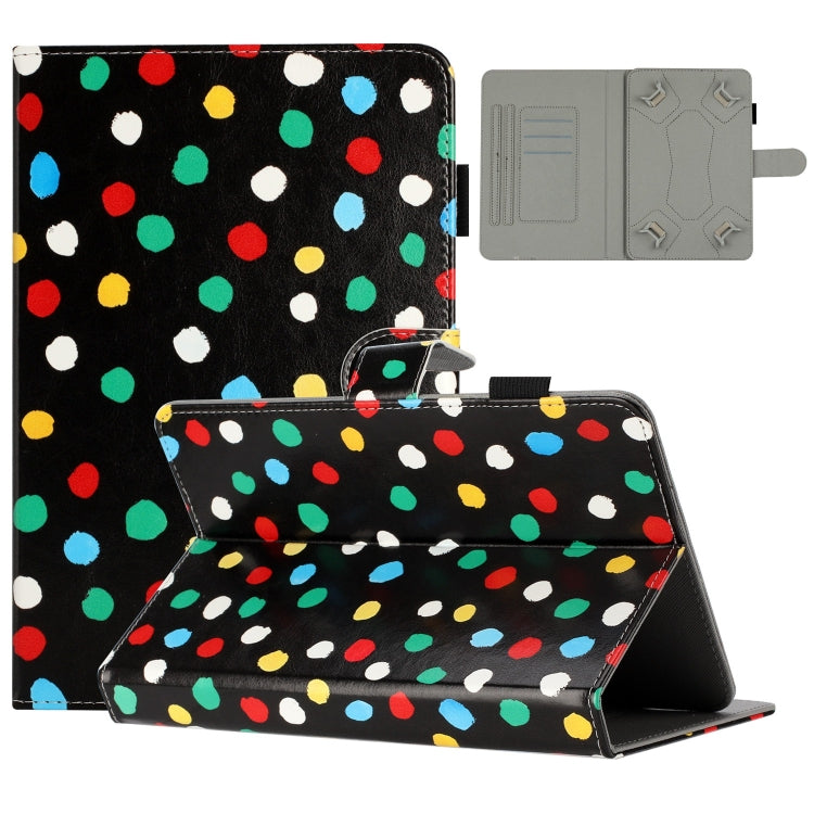 10 inch Dot Pattern Leather Tablet Case(Black Colorful Dot) - free shipping - PMC TechLife - Order now!