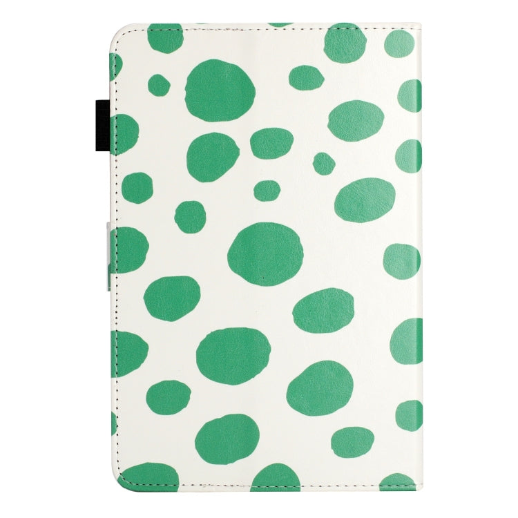 10 inch Dot Pattern Leather Tablet Case(White Green Dot) - 10 - 11 inch by PMC TechLife | Online Shopping South Africa | PMC TechLife | Buy Now Pay Later Mobicred