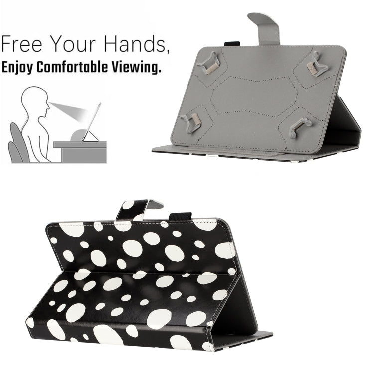 10 inch Dot Pattern Leather Tablet Case(Black White Dot) - 10 - 11 inch by PMC TechLife | Online Shopping South Africa | PMC TechLife | Buy Now Pay Later Mobicred