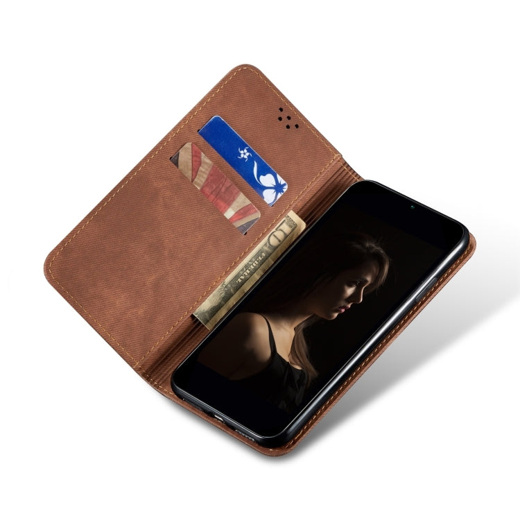For Motorola Moto G24 Power Denim Texture Flip Leather Phone Case(Brown) - free shipping - PMC TechLife - Order now!